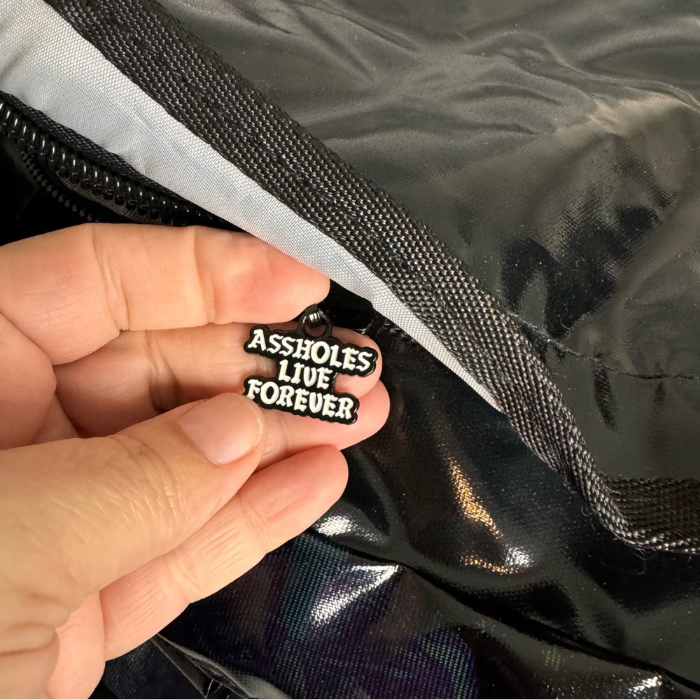 Assholes Live Forever Have A Nice Trip Duffle Bag Backpack Rainbow Mushroom RARE - Picture 7 of 12